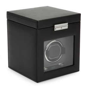 Wolf 1834 Viceroy Single Watch Winder with Storage Black 