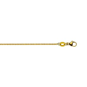 Zopfkette diamantiert 750/18 K Gelbgold 1.2mm