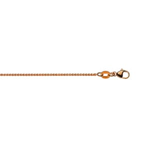 Zopfkette diamantiert 750/18 K Rotgold 1.2mm