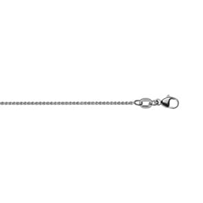 Zopfkette diamantiert 750/18 K Weissgold 1.2mm