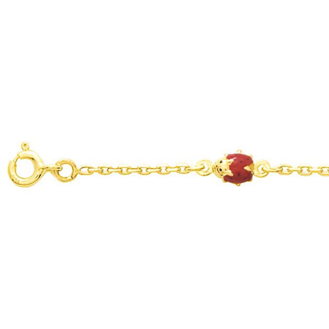 Bracelet Bebe 750 18 K Or Jaune Coccinelle Christian