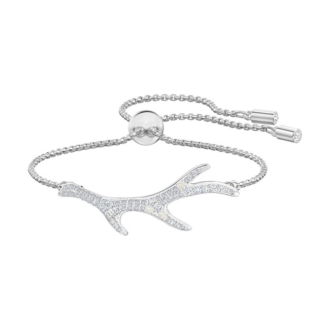 Swarovski Bracelet Polar Bestiary, blanc, métal rhodié Swarovski Bracelet Polar Bestiary, blanc, métal rhodié