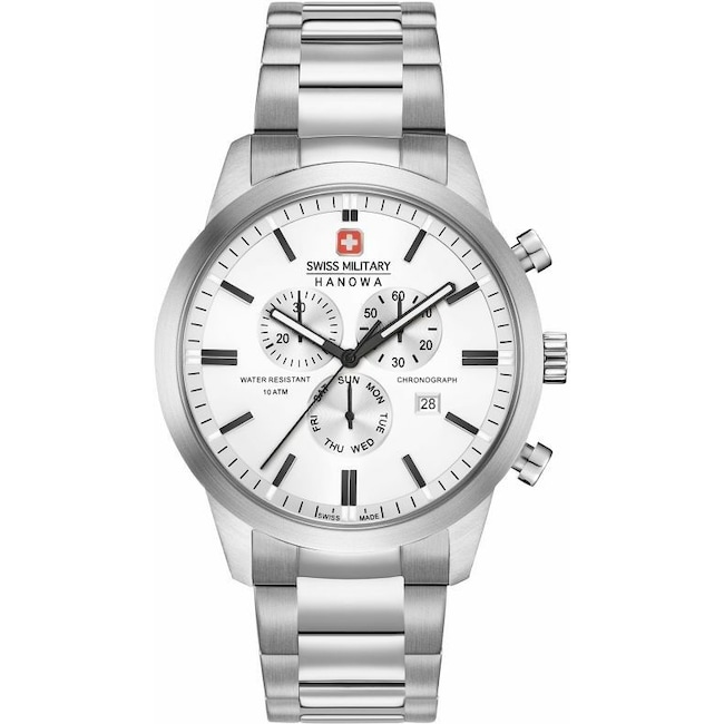 Swiss Military Hanowa Orologio Uomo 06-4330.30.009 – Cassa In Acciaio Antracite, Vetro Minerale