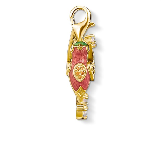 Thomas Sabo Femme Pendentif Charm Soleil avec Nacre Argent Sterling 925 ; Plaqu/é Or Jaune 18 Carats 1534-429-14