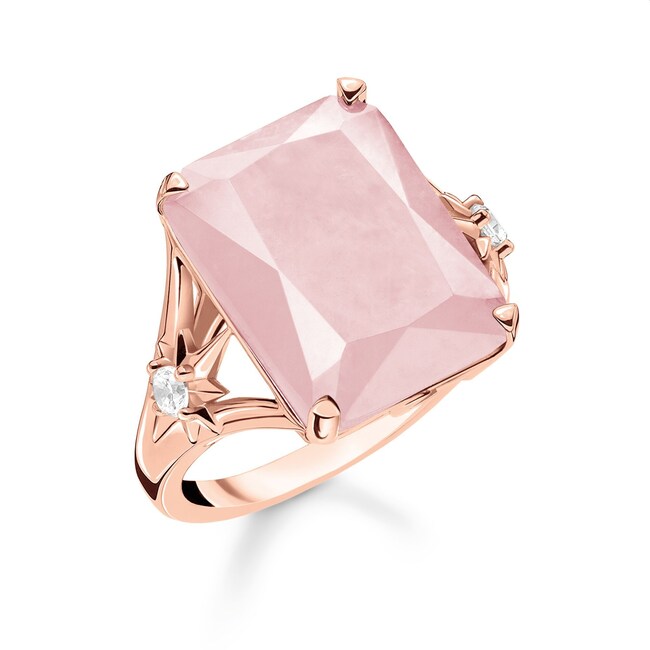 Thomas Sabo Sterling Silver Glam Soul Bague Pierre Rose Grande