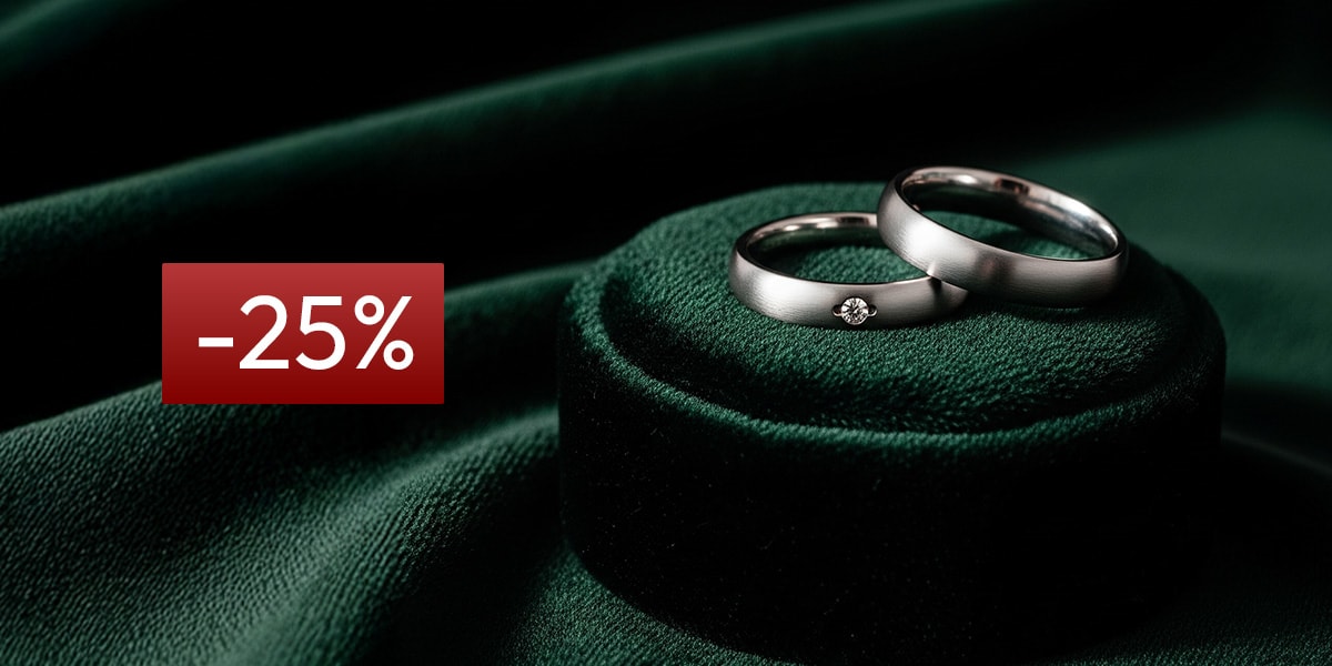 Collection de bagues de couple en argent