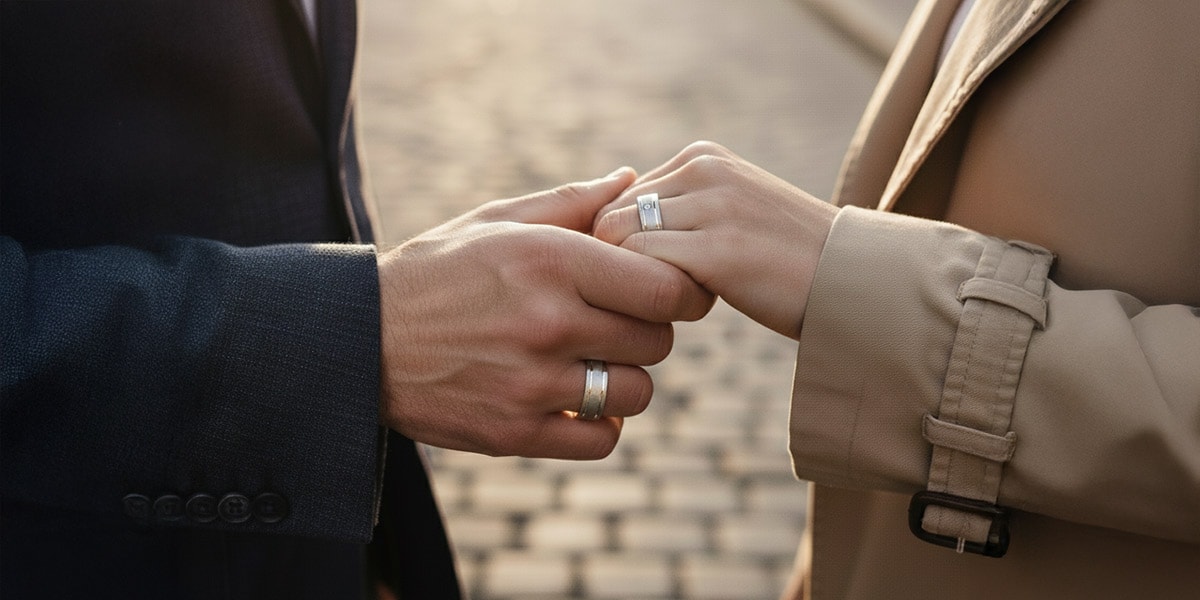 Zeitlose Silber Paarringe