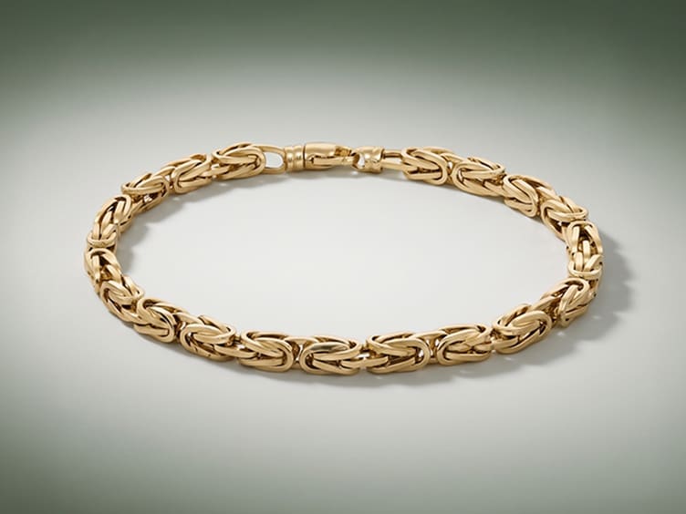 Collection Bracelets chaîne royale en or et argent 