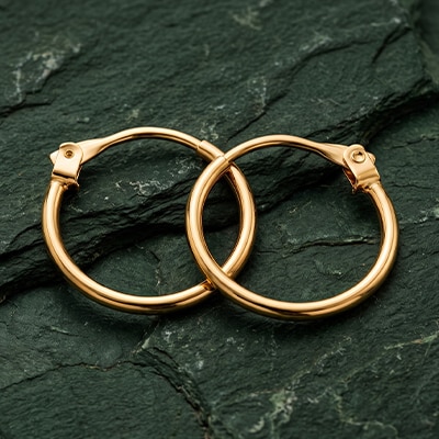 Gold hoop earrings