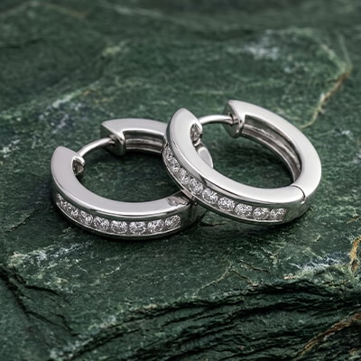 Silver hoop earrings