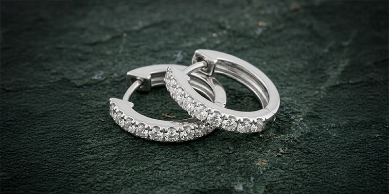 Zirconia Hoop Earrings