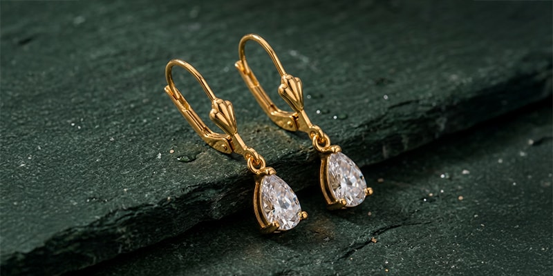 Zirconia Drop Earrings