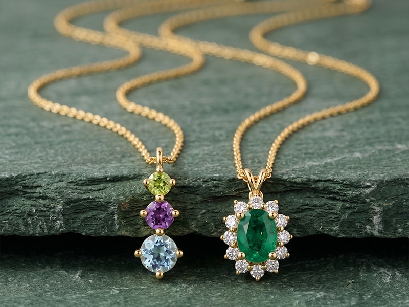 Colliers mit Edelsteine