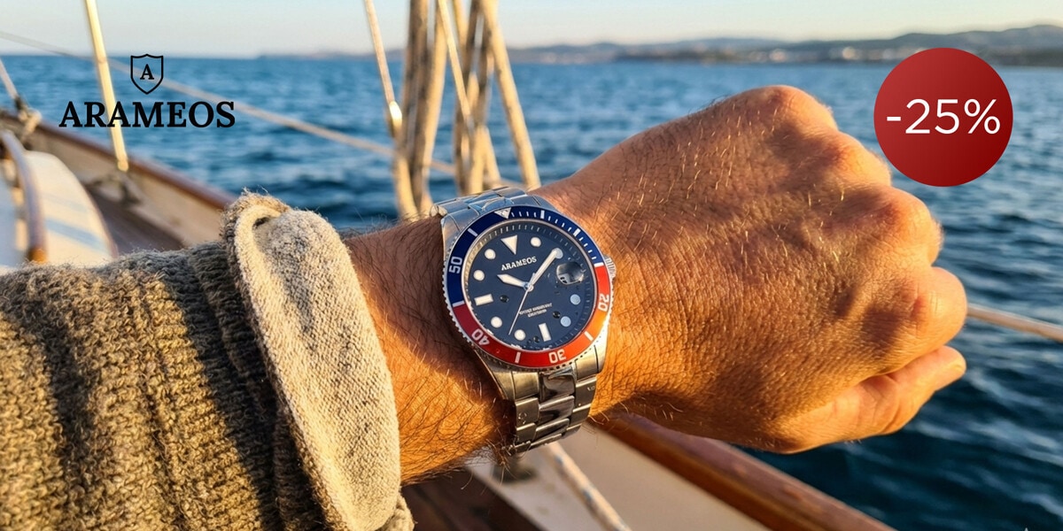 25% discount on Arameos watches